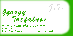 gyorgy totfalusi business card